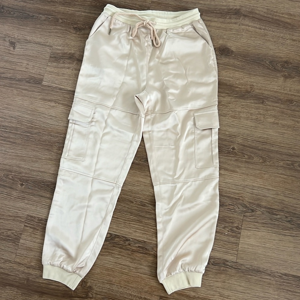 Heartloom satin cargo pants